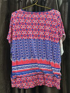 Boho Pattern V-Neck Tunic Top