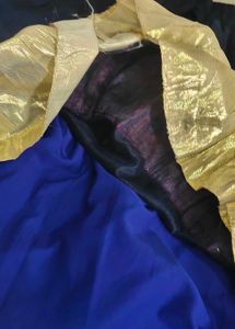 Navy &amp; Pink Embellished Lehenga Skirt