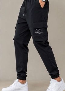 Black Cargo Jogger Pants