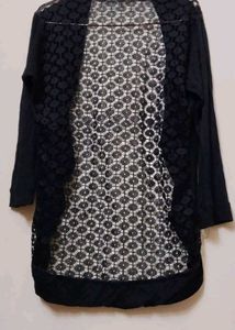 Elegant Black Lace Cardigan