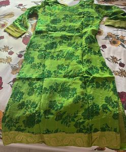 Vibrant Green Floral Kurta Set