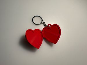 Red Heart Photo Frame Keychain