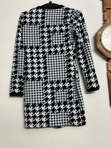 Houndstooth Button Down Dress