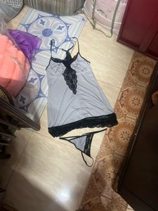 Negotiable, 3XL Plus Size Satin Lace Babydoll