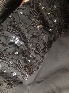 Gothic Black Dress with Sequins