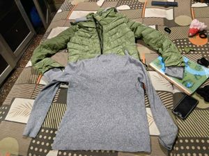 Olive Green Puffer Jacket &amp; winter Top free