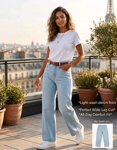 Light Wash Wide Leg Jeans