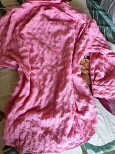 Pink Textured Shirt