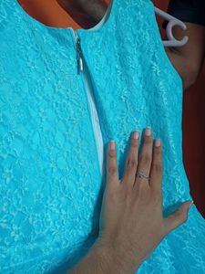 Net Frock, Sky Blue Colour (Used Once)