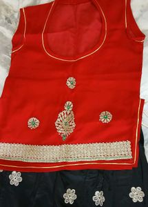Traditional Red &amp; Black Rajputi Dress