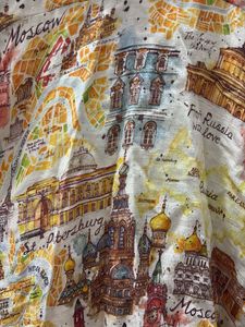 Unique Moscow Print A-Line Dress