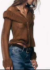 Brown Button-Up Knit Cardigan
