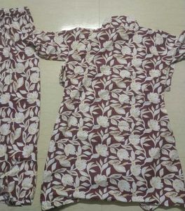 Maroon Floral Print Co-ord Set