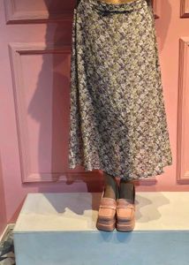 Chiffon Straight floral Skirt