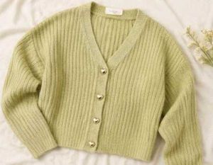 Cute Heart Button Cardigan