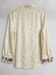 Elegant Cream Embroidered Blouse