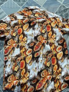Abstract Print Button-Down Shirt