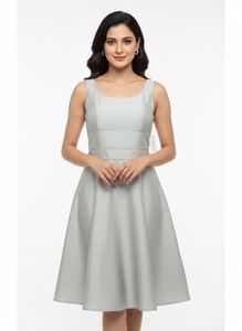 Branded Satin (Estelle)New Grey Dress With Tag