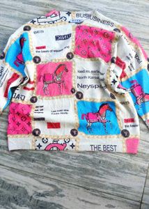 LV Print, louis vuitton printed Sweater