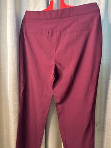 Chic Burgundy Tailored Pants