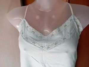 Light Blue Lace Trim Camisole
