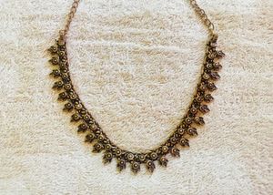 Leaf Choker Necklace &amp; Earrings Set