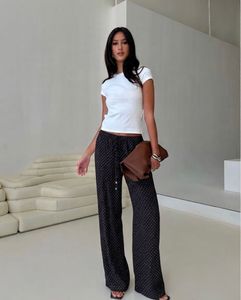 Zara Polka Dot Wrinkle Effect Trousers