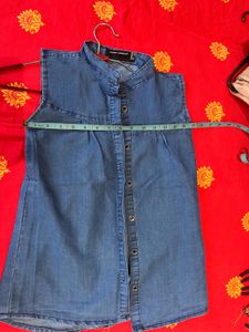 Sleeveless Denim Shirt
