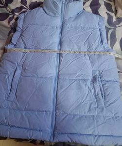 Light Blue Puffer Vest winter jacket 695