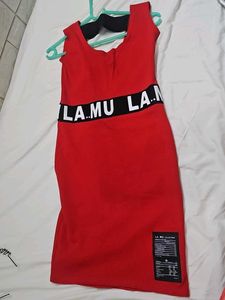Red LA.MU Bodycon Dress