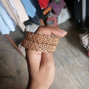 Elegant Rose Gold Tone Bangles