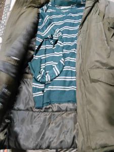 Men's Green sweater and  jacket fur winter
