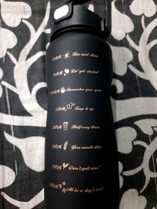 Golden Embossing Motivational Water Bottles 2Liter
