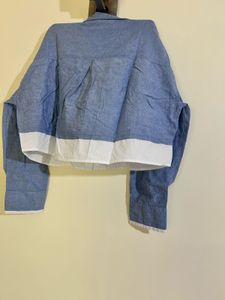 NEW Stylish Blue Shirt with White Layer