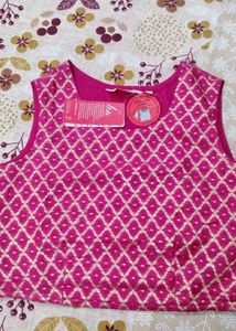 Designer Embroidered Pink Blouse
