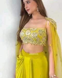 Elegant Yellow Two-Piece Set