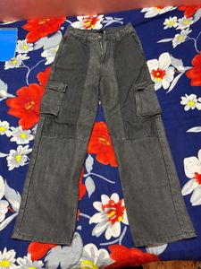 Grey Cargo Jeans