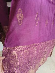 Elegant Purple Embroidered Suit