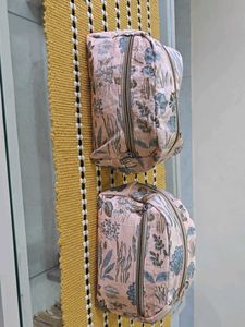 Set of 2 Floral Print Pouches