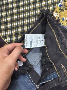 Unique Color Block Denim Jeans