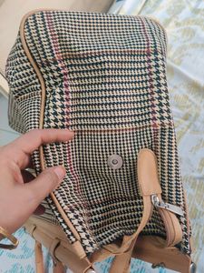 Checked Brown Bag Big Size