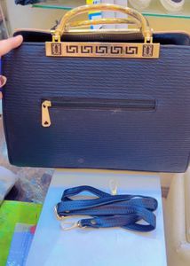 Elegant Two-Tone Handbag