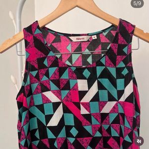 Geometric Print Maxi Dress