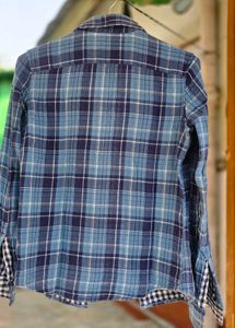 Blue Plaid Flannel Shirt