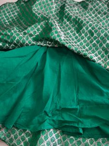 Green Brocade Blouse