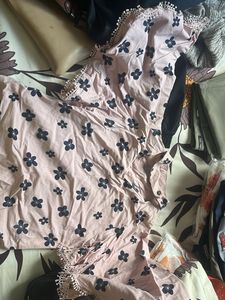 Cute Pink Floral Print Top
