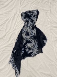 Unique Print Flowy one shoulder 2yk  Dress