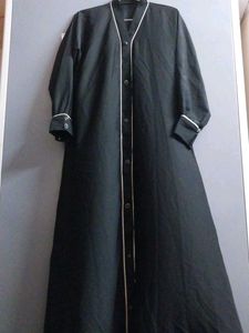 Black Ethnic Gown with White Piping