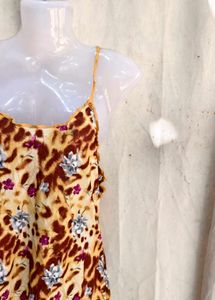 Leopard Print Floral Camisole Top
