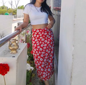 Daisy Orange Skirt